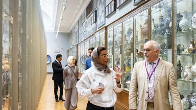 Noura Al Kaabi continues her tour at Ceramics Galleries. Eleanor Bentall for The National