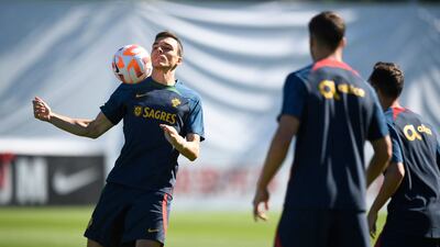 Portugal midfielder Joao Palhinha controls the ball. AFP
