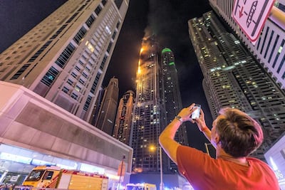 A minor fire broke out at Torch tower in Dubai on Saturday night, the third time the residential building has been hit since 2015. No one was injured and residents were allowed to return shortly afterwards. The National
