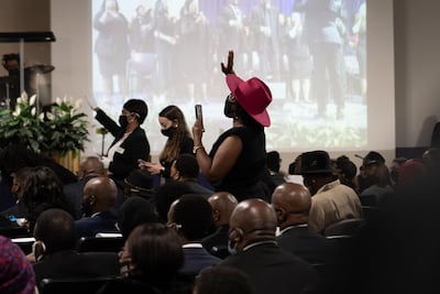 The April 22 funeral of Daunte Wright, a black man fatally shot by a police officer in a traffic stop just outside Minneapolis, Minnesota, the US. Willy Lowry/The National