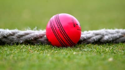 The Dukes pink ball during the MCC XI v Scotland at Lords Cricket Ground on April 21, 2008 in London, England. The pink cricket ball is being trialled for the first time in a match in England. Tom Shaw/ Getty Images