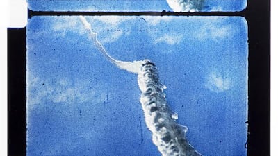 Omar Kholeif has included the work of the Lebanese duo Joana Hadjithomas and Khalil Joreige in many of exhibitions. Their 2013 work, The Lebanese Rocket Society - A tribute to dreamers. PART VI: DUST IN THE WIND is meditation on Pan-Arabism and an expanded sense of territory.