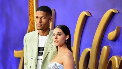 Scott and her husband, Ipswich Town defender Jordan Spence, attend the European Gala Screening of 'Aladdin' at Odeon Leicester Square in London. Getty Images.
