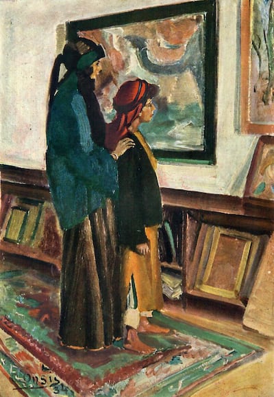 Bedouins a l’Atelier (1934) by Omar Onsi. Photo: May Mansour El Onsi