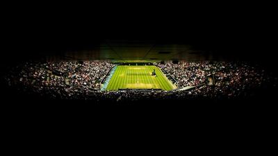 A general view of Centre Court as Alison Riske of the United States plays against Maria Sharapova in their third-round singles match on Saturday. Sharapova won in straight sets. Al Bello / Getty Images