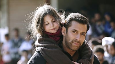 Salman Khan and Harshaali Malhotra in Bajrangi Bhaijaan. Courtesy Eros International