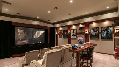 Memorabilia in the home theatre.