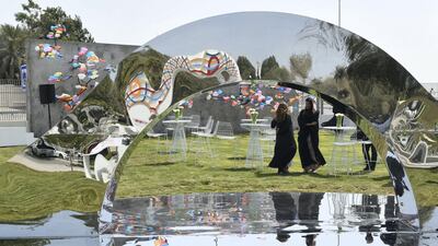 Mehmet Ali Uysal, Affinity - stainless steel installation at Manarat Al Saadiyat. Saadiyat Island is one of the investment zones, according to Aldar which has developments on the island. Khushnum Bhandari for The National