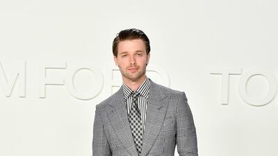 Patrick Schwarzenegger attends the Tom Ford show during New York Fashion Week on February 7, 2020, in Los Angeles. AFP