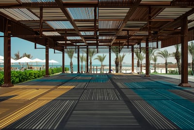 Several outdoor fitness classes are on offer at the resort. Photo: Rixos Bab Al Bahr