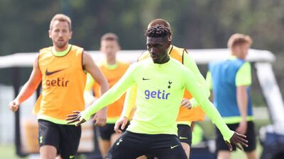 Yves Bissouma of Tottenham Hotspur takes part in a training session at Tottenham Hotspur Training Centre on August 18, 2022 in Enfield, England. Getty Images