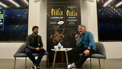Bollywood director Kabir Khan, left, with Abu Dhabi Film commissioner Hans Fraikin. Photo: IIFA