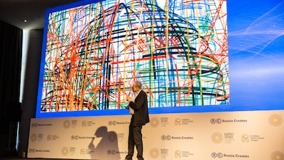 Architect Sergei Tchoban explains how the striking architecture will allow multiple colours to bounce off the Russian pavilion.