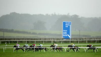 Runners and riders in the Brokes Fillies' Handicap at Catterick Bridge Racecourse in Enland onTuesday August 25. PA
