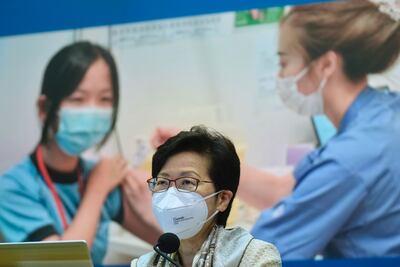 Hong Kong Chief Executive Carrie Lam says public venues, including sports facilities, will reopen from April 21. EPA