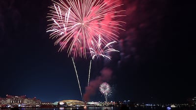 Yas Bay was one of the most popular places to watch the fireworks. Chris Whiteoak / The National
