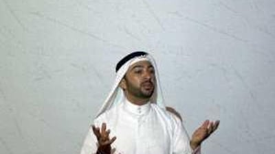 Jasem Zaiton conducts a training session for tour guides at the Sharjah Museum of Islamic Civilisation.