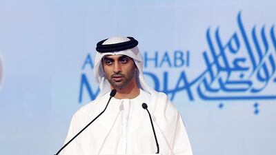 His Excellency Mohamed Ebraheem Al Mahmood, the chairman and managing director of Abu Dhabi Media. Satish Kumar / The National