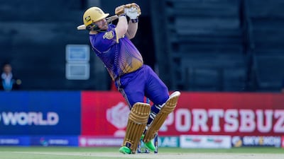 Paul Stirling of Abu Dhabi Knight Riders plays a shot