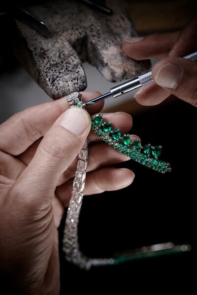 Behind-the-scenes look at the making of the necklace