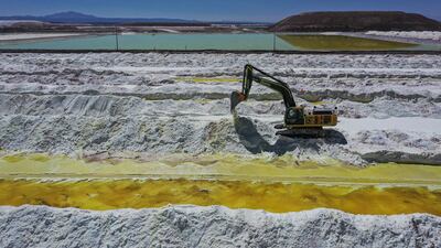 A lithium mine belonging to Chilean company SQM in the Atacama Desert. AFP