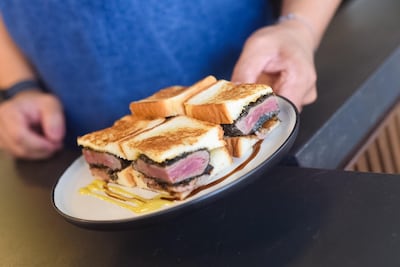 Wagyu sando at Reif Kushiyaki