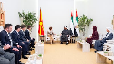 Sheikh Mohamed meets with Gordana Siljanovska-Davkova, the President of North Macedonia