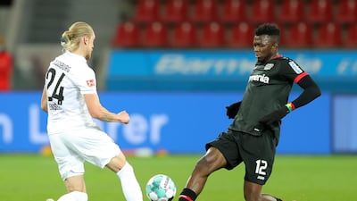 Leverkusen's Edmond Tapsoba, up £23.26m to £27.37m. Getty