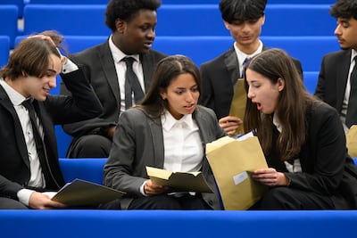 Pupils in London receive their A-Level results, which could lead to university for some. Getty Images