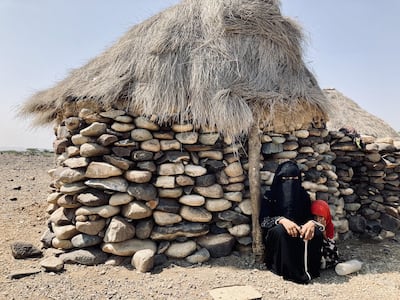 Eman, a mother of seven, returned to her family’s stone hut after being displaced but the danger of landmines in the area where children often play remains. Photo: Cherry Franklin for Danish Refugee Council