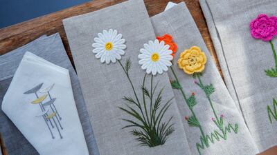 Table napkins and placemats by Ajialouna. Victor Besa / The National