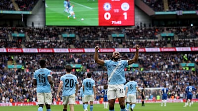 Antoine Semenyo scored the winner for Manchester City against Chelsea in the FA Cup final. EPA