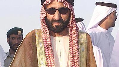 Sheikh Saqr during the GCC Cup Formula 2000 championship in April 2003. The Ruler of Ras al Khaimah was one of the most important supporters of the union.
