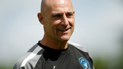Actor Mark Strong trains at Champneys Tring. Getty
