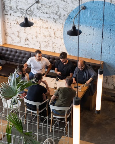 Some of the chefs putting together the meal at Eat Dxb