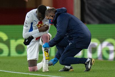 Crystal Palace footballer Cheikhou Kouyate breaks his fast during a Premier League match. Getty Images
