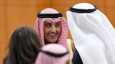 Kuwait Minister of Foreign Affairs Ahmad Nasser Al Mohammad Al-Sabah attends a parliament session in Kuwait City. EPA