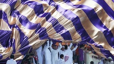 The Al Ain supporters have been among the most passionate in the league this season. Pawan Singh / The National