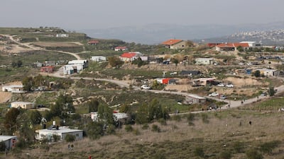 A general view of the Israeli settlement of Havat Gilad in the West Bank. The US State Department has removed "Occupied Territories" as a term in its annual human rights report. Abir Sultan / EPA