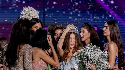 Reaidy surrounded by runners up. Photo / EPA