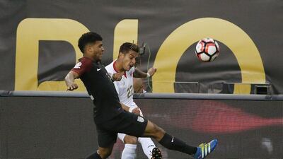 United States defender DeAndre Yedlin shown in action against Costa Rica last week. Charles Rex Arbogast / AP / June 7, 2016