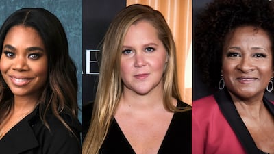 From left: Regina Hall, Amy Schumer and Wanda Sykes will host the 94th Academy Awards on March 27. AP
