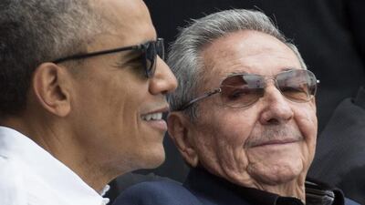 President Barack Obama with his Cuban counterpart Raoul Castro in Havana on March 22. Michael Reynolds / EPA