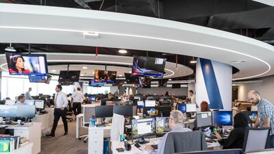The National's newsroom. Antonie Robertson / The National
