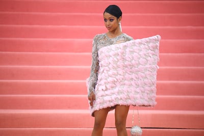 Liza Koshy in Balmain for the Camp: Notes On Fashion Met Gala in 2019. Getty Images