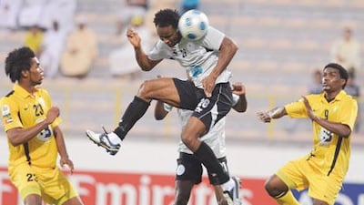 Al Wasl, in yellow, secured a 2-1 victory against Al Nasr during their Pro League clash yesterday. The win moved Wasl up to third in the table, five points behind second-placed Baniyas, who travel to bottom club Kalba today.