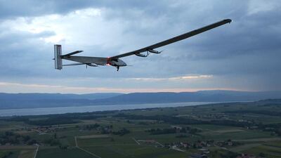 Solar Impulse 2 is built from carbon layers that weigh less than 25 gram per square metre, or one-third of the weight of a sheet of paper. Denis Balibouse / AP Photo