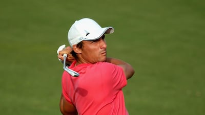 Benjamin Hebert leads by two at Dubai. Warren Little / Getty Images