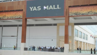 Major retail groups tour Yas Mall ahead of its opening. Courtesy Aldar