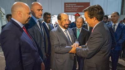 Dr Sheikh Sultan Bin Mohammed Al Qasimi, Supreme Council Member and Ruler of Sharjah, attends the opening of LIBER International Book Fair in Madrid on October 9, 2019. Courtesy Sharjah Media Office